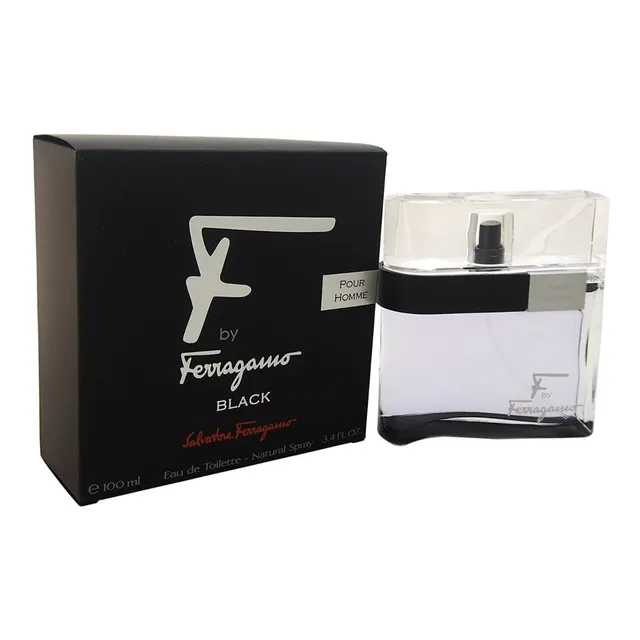 Salvatore Ferragamo F Black 3.4 Oz Edt Spray Para Hombre