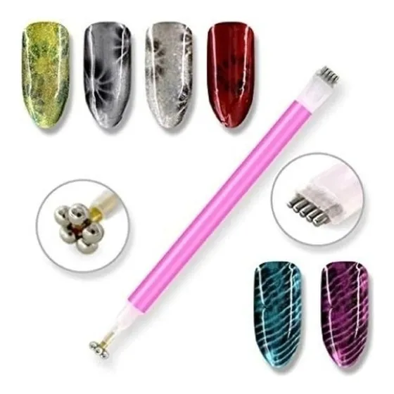 Iman Para Esmalte Ojo De Gato Doble Diseño Decoracíon Nails