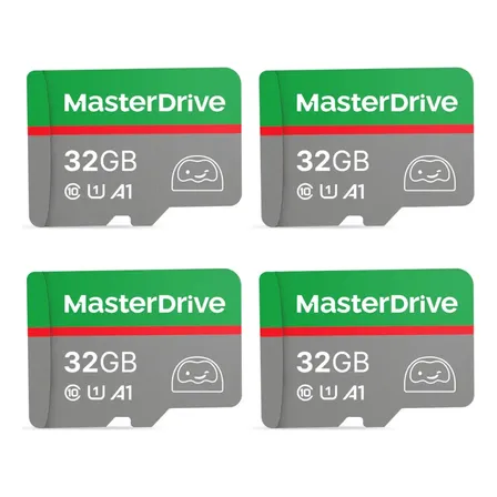 Kit 4 Cartões Micro Sd 32gb Master Drive Classe 10 Original