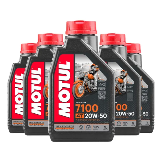 Kit Óleo Motul 7100 4t 20w50 5 Litros 100% Sintético