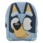 Mochila Escolar Face 3d Bluey Para Niños Niñas Color Azul
