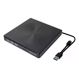 Leitor E Gravador De Dvd Externo Usb 3.0 + Tipo C Pug N Play Leitor E Gravador De Dvd Externo Usb 3.0 + Tipo C Pug N Play