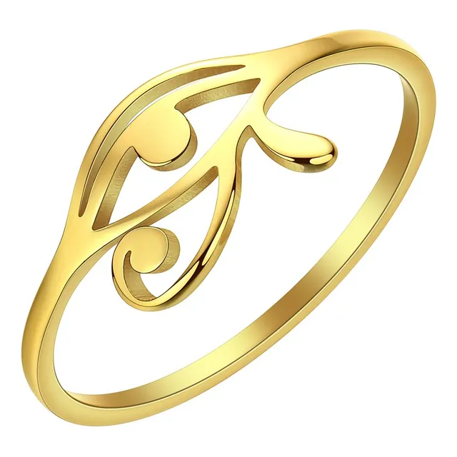 Anillo Ojo Horus Egipcio Amuleto Acero Inoxidable