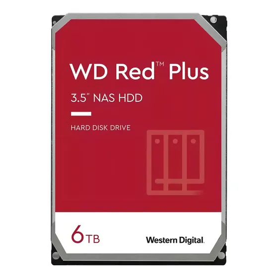 Disco Duro Interno Western Digital Wd Red Plus Wd60efpx Sata 6tb Rojo