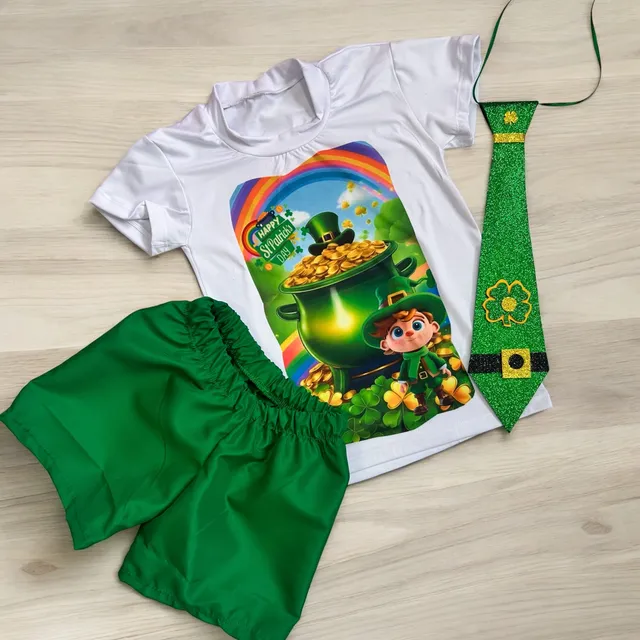 Conjunto Niño San Patricio Corbata San Patricks Day