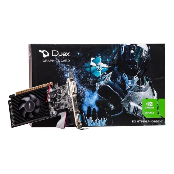 Placa De Vídeo Gt610 Duex Nvidia Geforce 1gb Gddr3 64 Bits