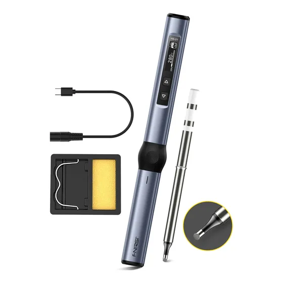 Cautin Inteligente Soldador Fast 65w Usb Fnirsi Hs-01 Set-1