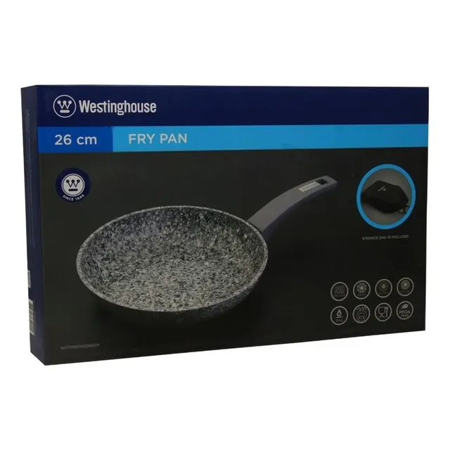 Westinghouse Sartén Antiadherente De Mármol Granito 26cm Color Gris