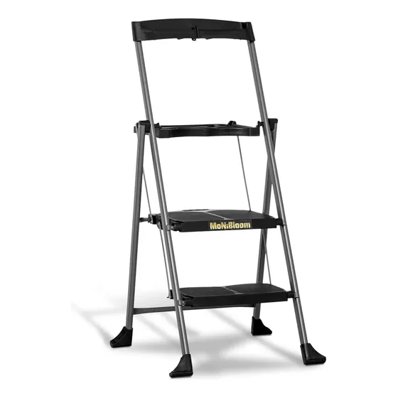 Escalera De 2 Peldaños Con 2 Cajas De Herramientas, Taburete