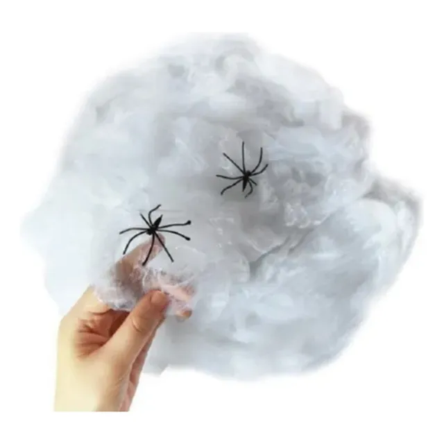 Telaraña Halloween Tela Araña Blanca Cotillón Minifiestas
