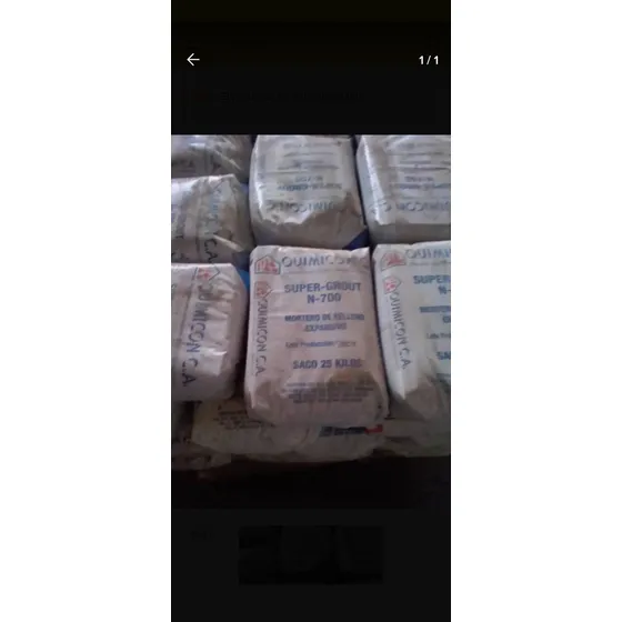 Mortero Autonivelante Expansivo Tipo Grout Saco 25 Kg