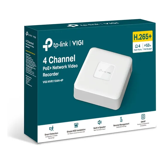 Nvr Poe De 4 Canales Tp-link Nvr1104h-4p