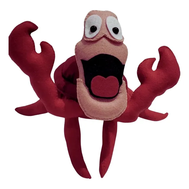 Boneco Princesa Ariel Sebastião Em Feltro 100% Feito A Mão!