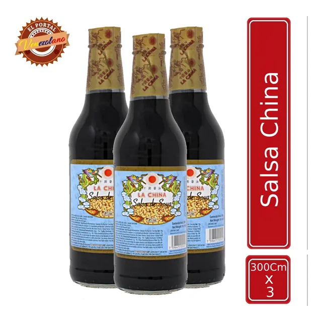 Salsa China Soya Venezolana X 3