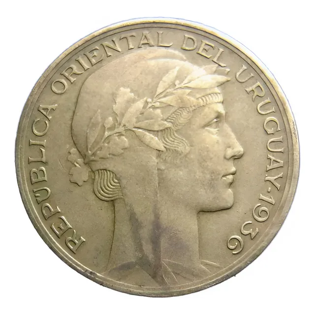 10 Cent 1936 Puma Chico De Bronce Excelente Estado Vea Fotos