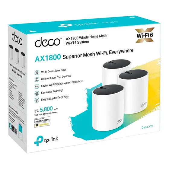 Router Tp Link Deco Wifi 6 X25 Ax1800 Mesh Gigabit