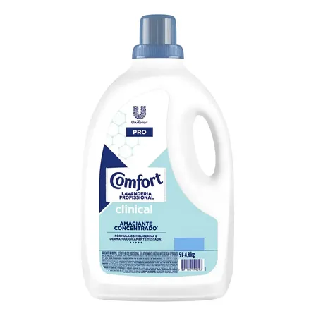 Amaciante Roupa Concentrado Lavanderia Prof. Comfort Clinical 5l Comfort Clinical Suave