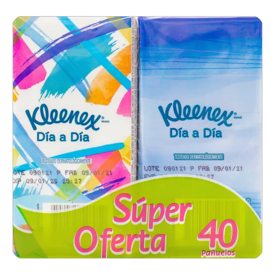 Pañuelos Kleenex Bolsillo 40 Unidades