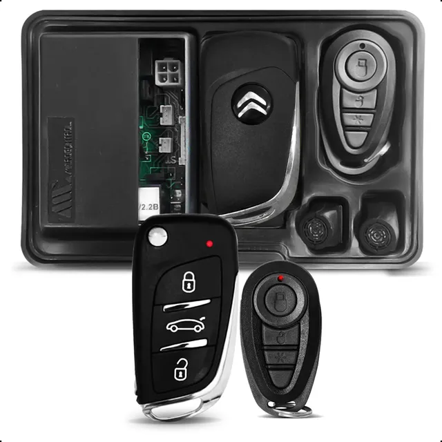 Alarme Automotivo Para Carro Citroen C3 Com Chave Canivete