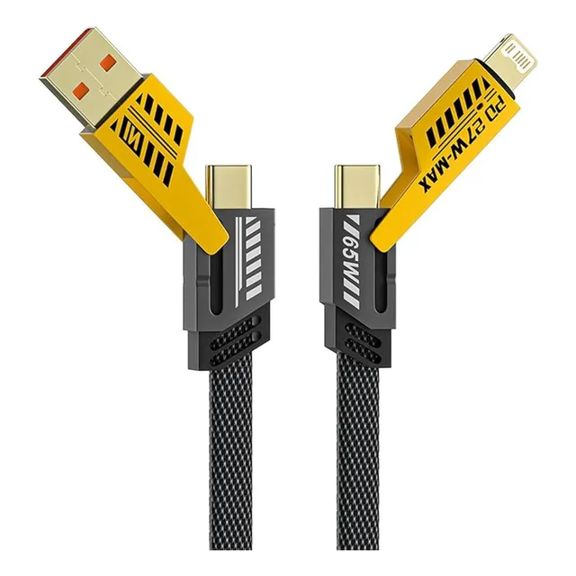 Cable Usb C A C Pd Lightning iPhone 4 En 1 Carga Rapida