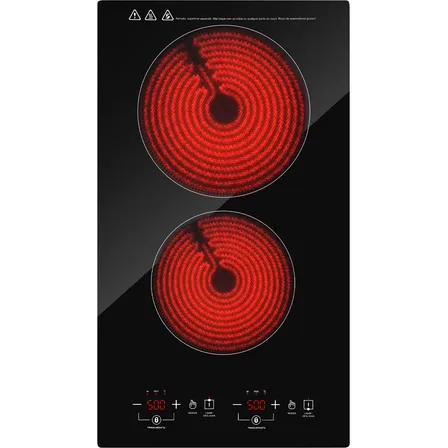 Fogão Cooktop Elétrico 3500w De 2 Bocas Universal Panelas Preto 220v