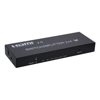 Distribuidor E Seletor Hdmi 2x4 Com Extrator De Áudio Distribuidor E Seletor Hdmi 2x4 Com Extrator De Áudio
