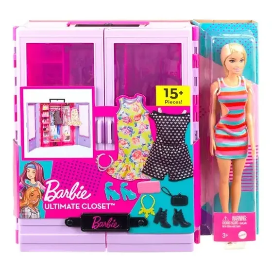 Barbie Set De Juego Nuevo Closet De Lujo Con Muñeca
