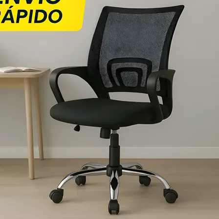 Cadeira Escritório Ergonômica Giratória Az-1001 Envio Rápido Preto