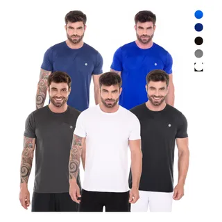 Kit 5 Camisetas Dry Fit Masculina Treino Kit 5 Camisetas Dry Fit Masculina Treino