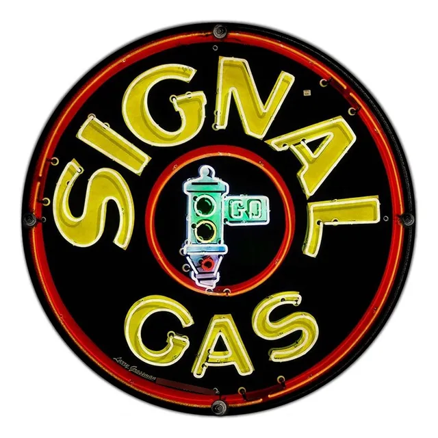 #160 - Cuadro Decorativo Vintage Retro / Signal Gas No Chapa