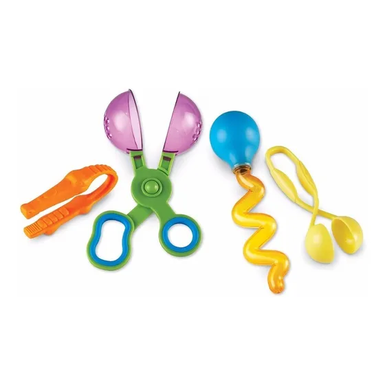 Set De Tijeras Y Pinzas P/niños Ayuda P/ Motricidad Fina