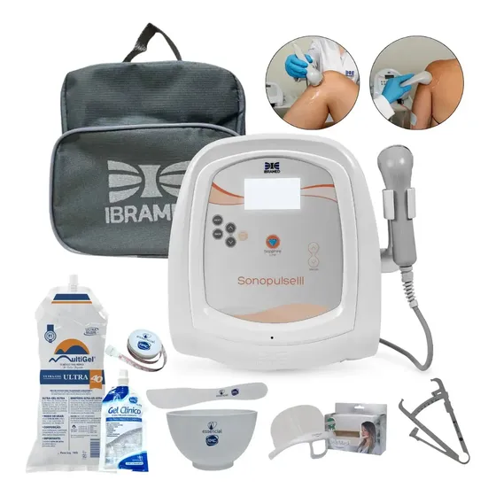 Sonopulse Iii 1 e 3 MHz Ibramed Estetica Fisioterapia + Gel