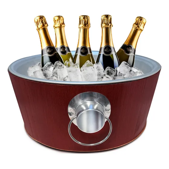 Champanheira Grande Madeira Maciça Luxo 12l Premium