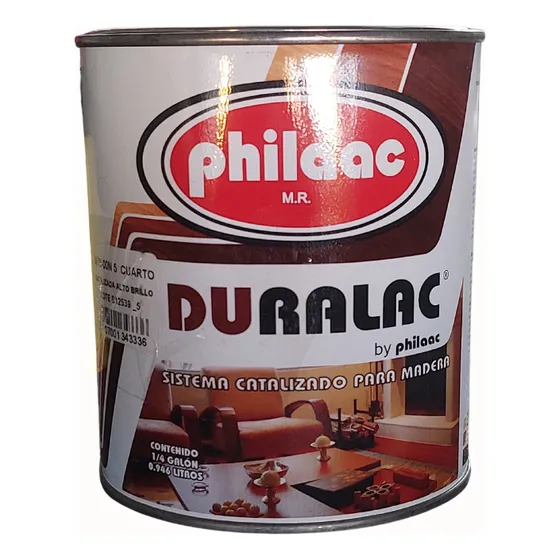 Laca Catalizada Alto Brillo De 1/4 De Galon Marca Philaac
