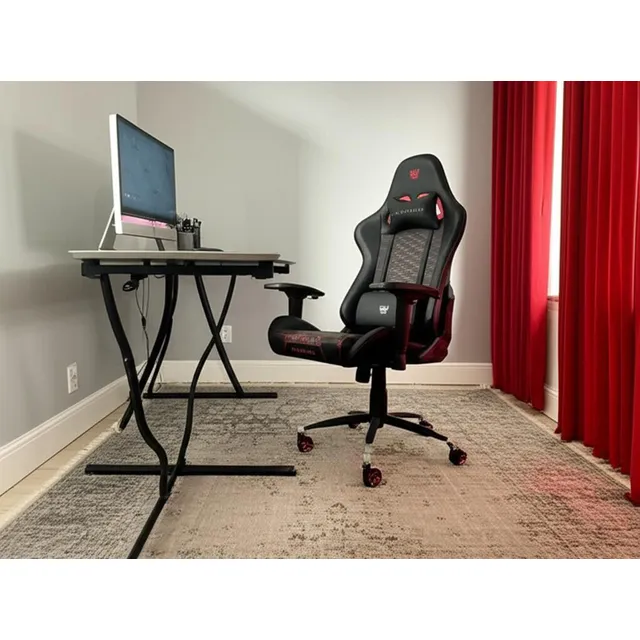 Silla de escritorio Balam Rush Thunder Rush V2 gamer ergonómica negra y roja