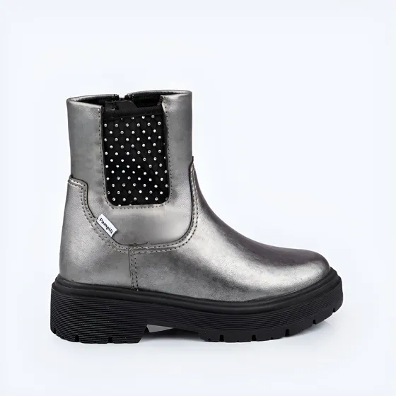 Bota Infantil Tela Com Strass Pampili