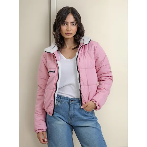 Campera Chiky Pink Reversible Lisa Mujer