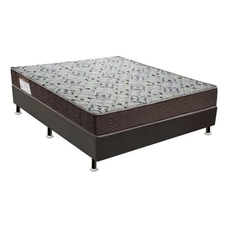 Cama Box E ColchĂŁo Iso 150 D45 Casal(138x188)-ortobom Cor Marrom Cama Box E ColchĂŁo Iso 150 D45 Casal(138x188)-ortobom Cor Marrom