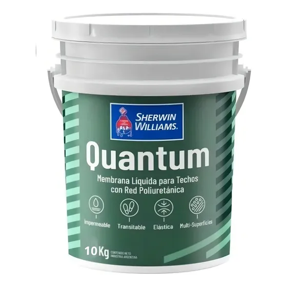 Membrana Liquida Quantum Poliuretanica 10kg Sherwin Williams Acabado Mate Color Rojo Teja