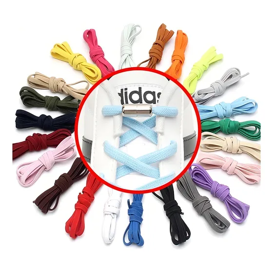 Cadarço Elástico Cadarco Tênis Masculino Feminino Corrida Cor Branco