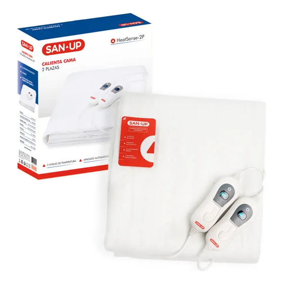 Manta Térmica Eléctrica Calienta Cama 2 Plazas San Up 3 Niveles De Calor - Calentamiento Rápido