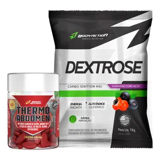 Suplemento Thermo Abdomen 60 Comp + Dextrose 1kg Bodyaction Sabor GuaranĂĄ/açaĂ Suplemento Thermo Abdomen 60 Comp + Dextrose 1kg Bodyaction Sabor GuaranĂĄ/açaĂ