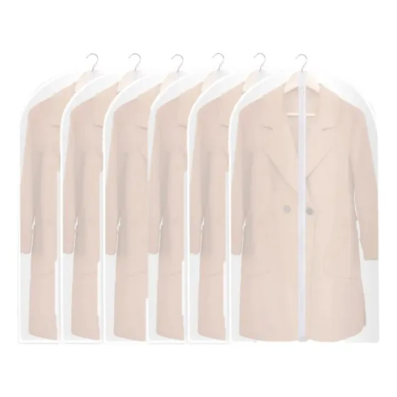 Kit X6 Portatrajes Forro Cubre Vestidos Trajes Protector 