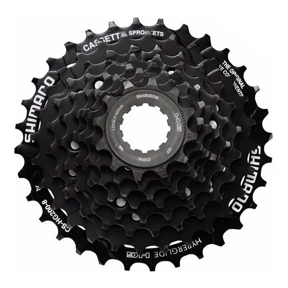 Cassete Shimano CS-hg200 8v Bicycle Mtb Sprocket Número máximo de dentes 32 Número mínimo de dentes 12 cores preto