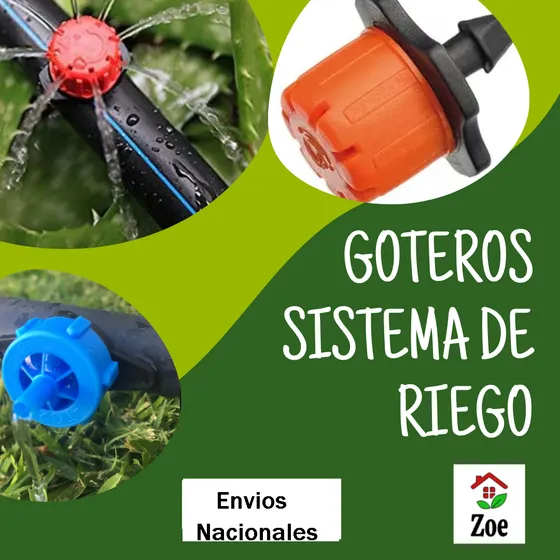 Gotero Para Sistema De Riego Ajustable 100 Unid