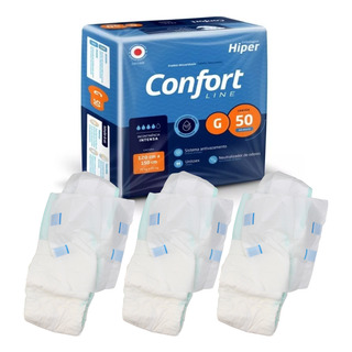 100 Unds Fralda Descartável G Geriátrica Adulto Confort Line 100 Unds Fralda Descartável G Geriátrica Adulto Confort Line
