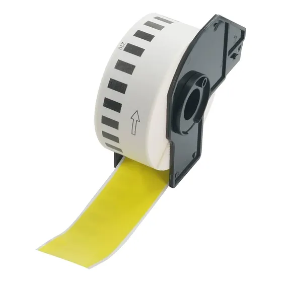 Rollo Dk2210 Amarillo Con Soporte 29mm X 30mt