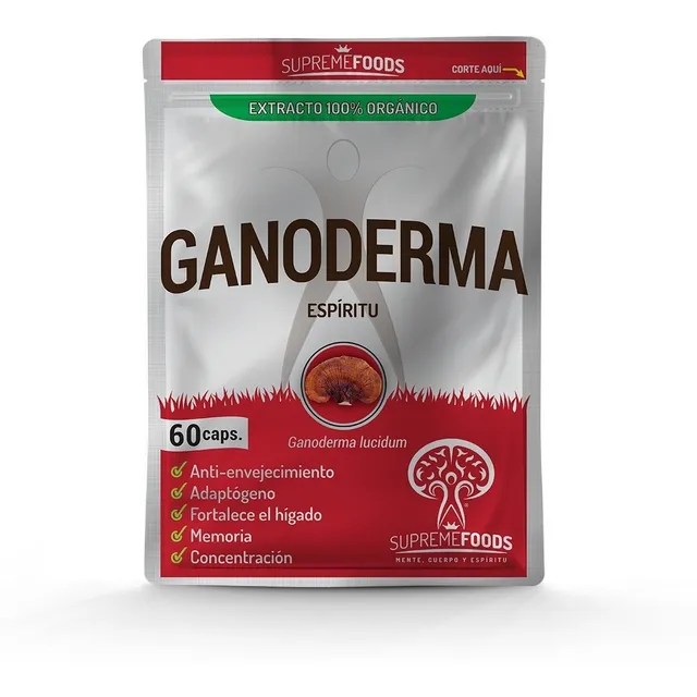 60 Caps Hongo Reishi O Ganoderma 100% Puro