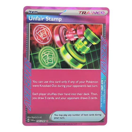Pokemon Unfair Stamp 165/167 Near Mint - Twilight Masquerade