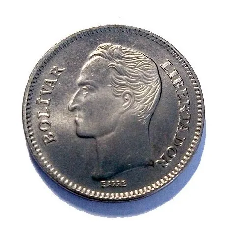 Moneda De Venezuela 5 Bolívares 1989 (fuerte)